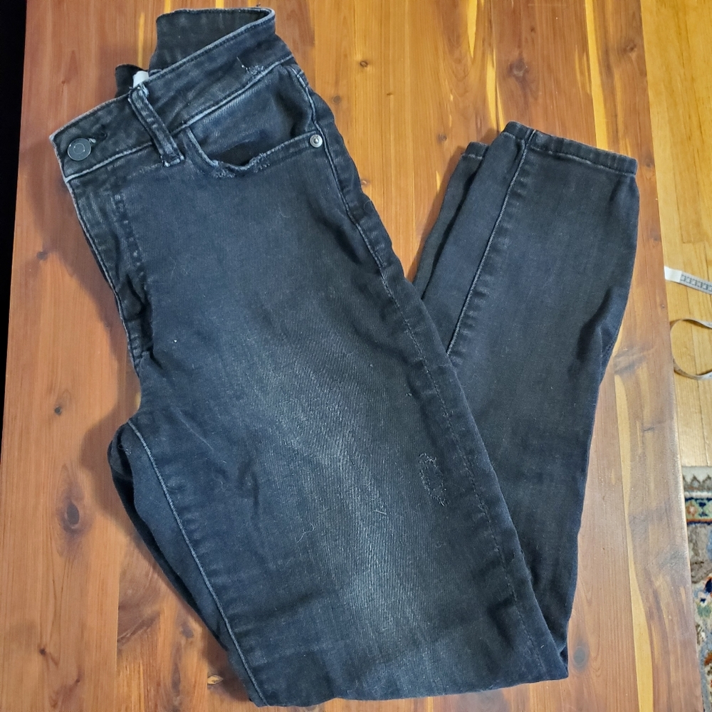 M1858 Black Wash Kristen Skinny Ankle Jeans Sz 27